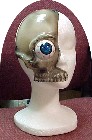 Half Skull Face Mask With Blinking LED Eye