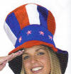 Uncle Sam Top Hat - Velvet w/Lightup Stars