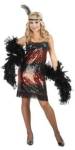 Stretch Sequin Flapper - Red